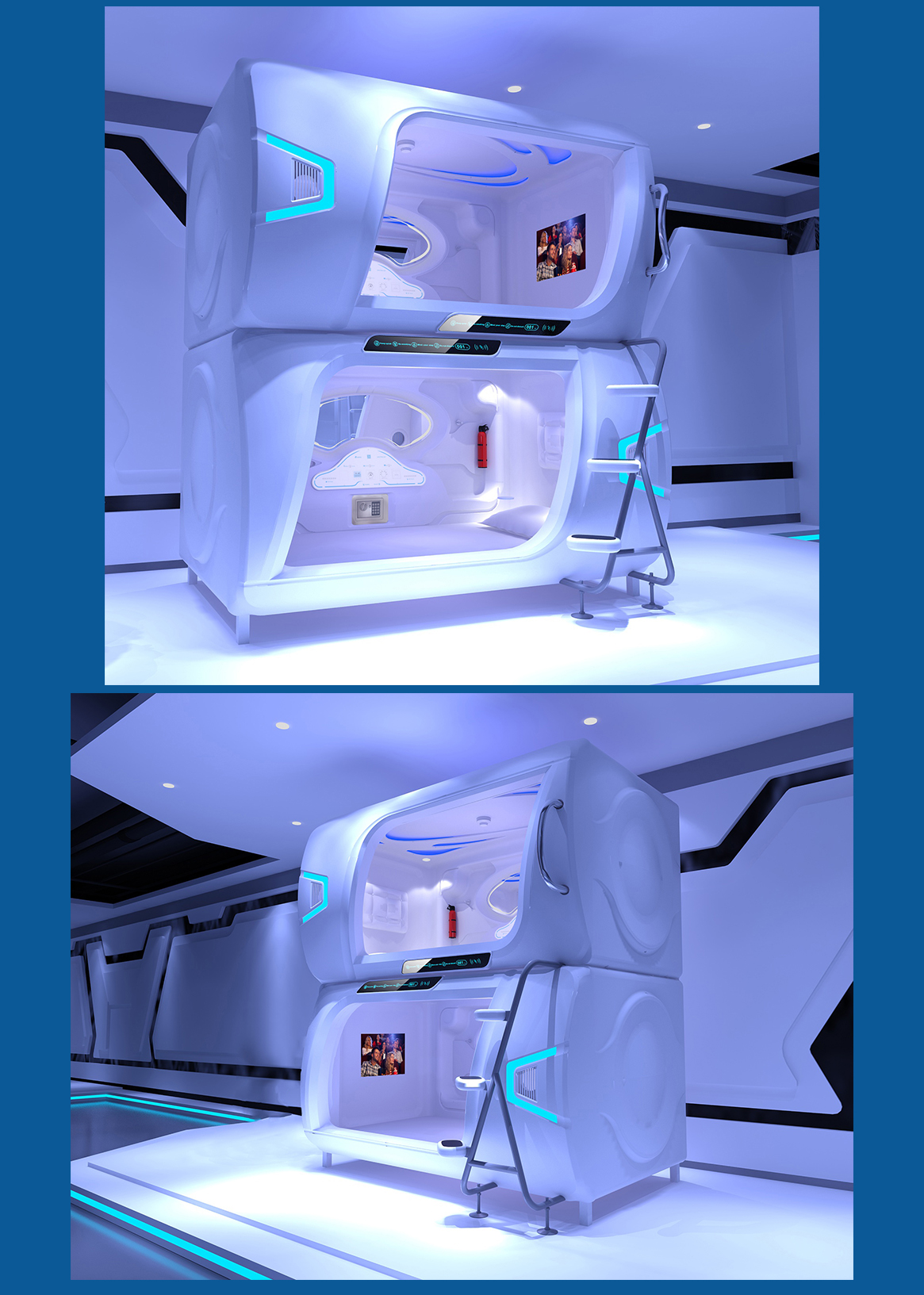 Micane Horizontal single Jane style capsule bed Ultimate